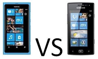 nokia lumia 800 vs samsung omnia w i8350