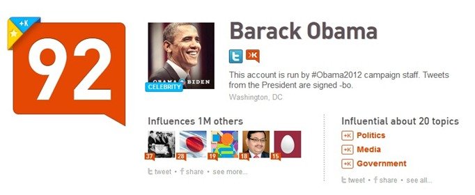 obama klout