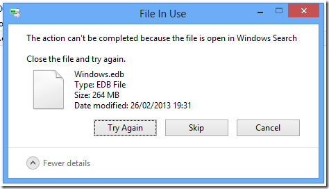 Windows.edb delete